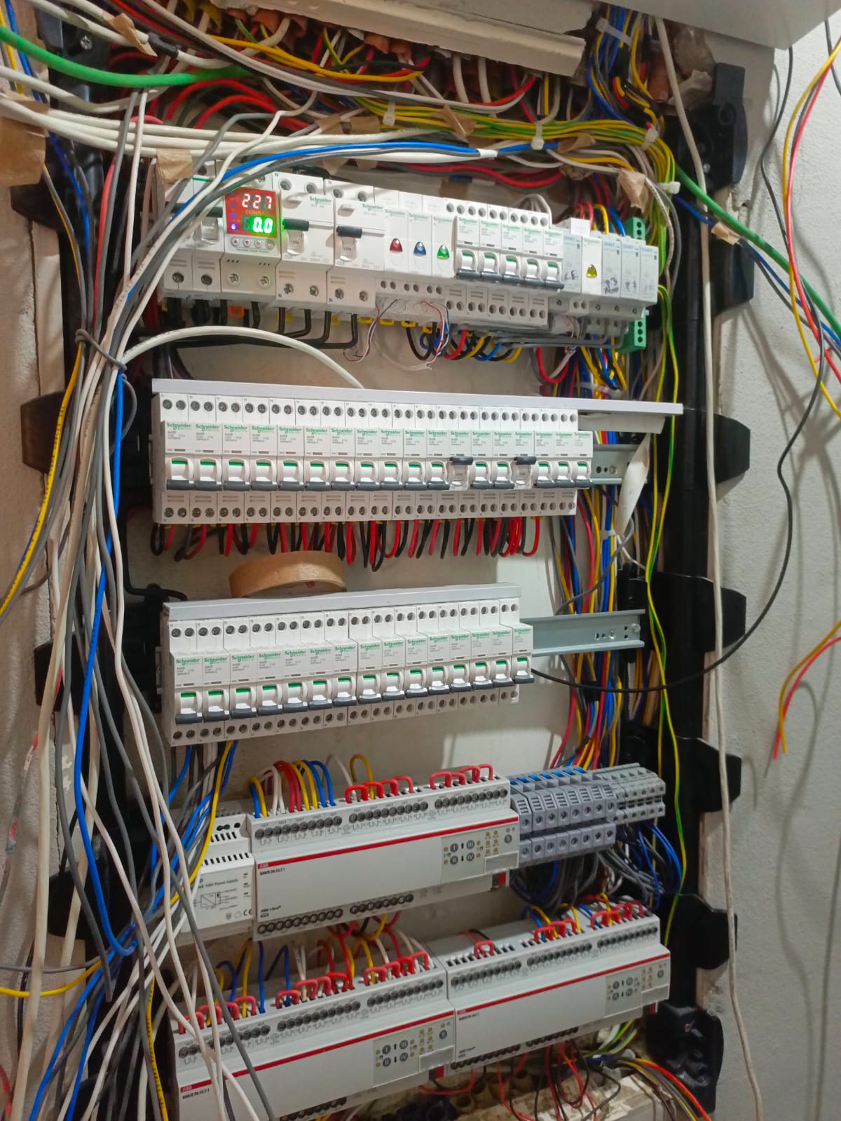 Control hardware and electrical distribution in the field.