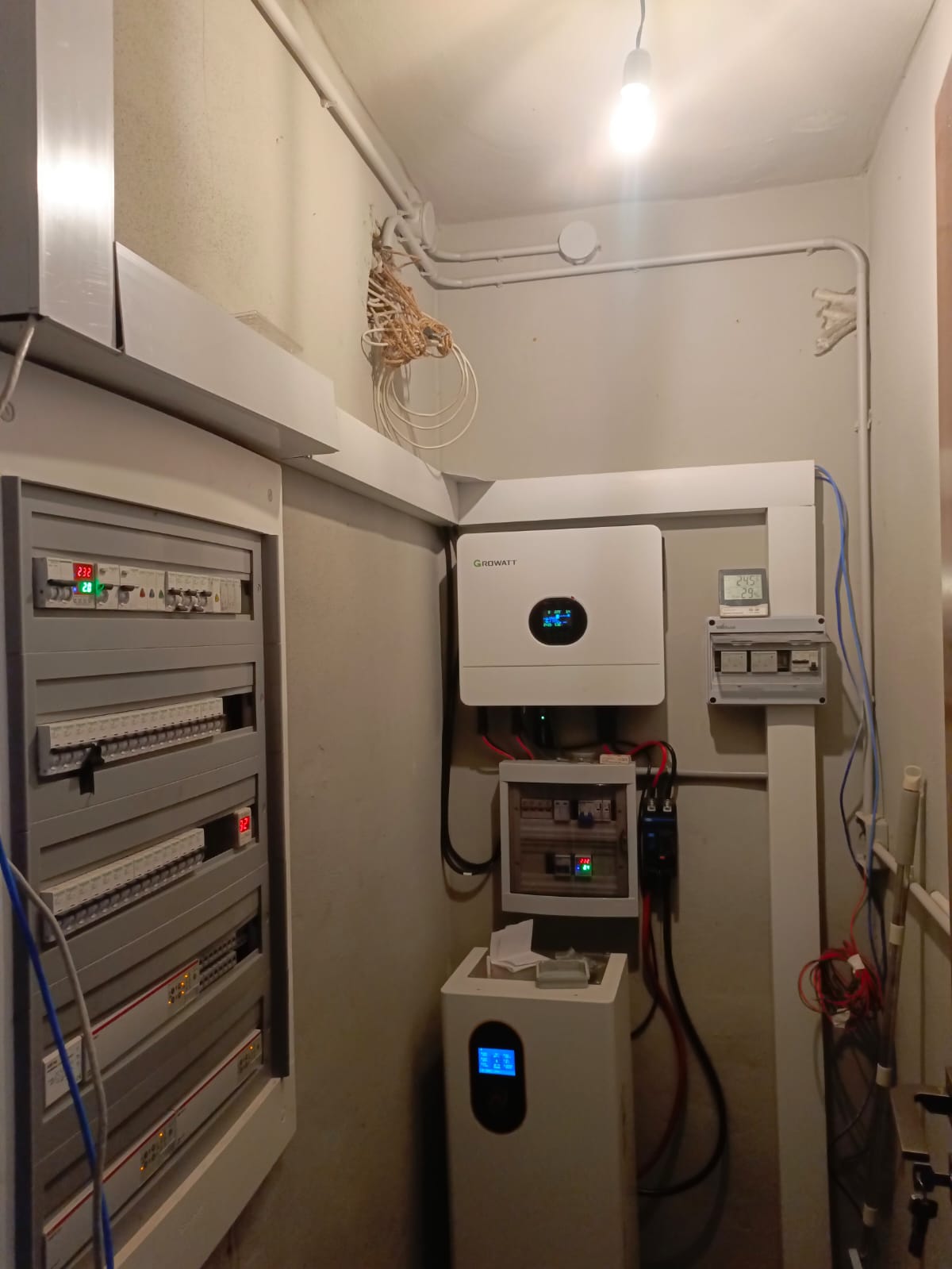 A combined power and control installation.