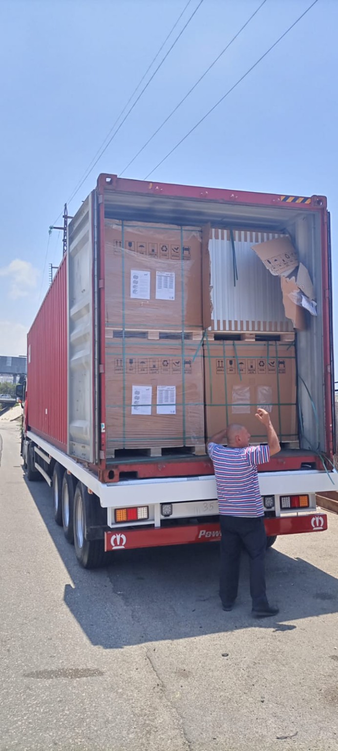 Power equipment arriving for installation.
