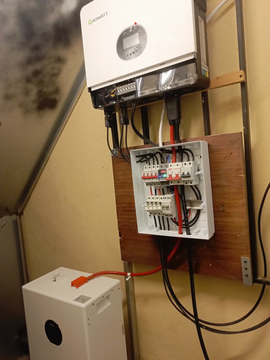 An inverter and battery system assembled for dependable power.
